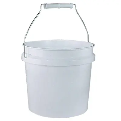 3-Pack White Plastic Utility Storage Pail 1 Gallon Paint Bucket Container  • $15.99