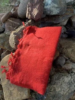 Handmade Himalayan Soft Yak Wool Scarf From Nepal - Red • $25