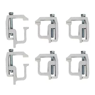 6pcs Truck Cap Topper Camper Aluminum Shell Mounting Clamps Heavy Duty Sliver • $27.89