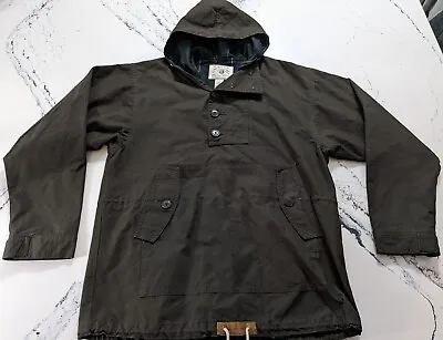 VTG Orvis Waxed Cotton Oilcloth Anorak Smock Jacket Military Style Medium NICE • $167.50