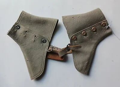 Vintage Standard SPATS Grey Boot Shoe Covers Gaiters Cosplay Steampunk • $9.99