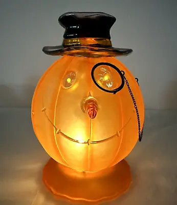 Vintage Halloween Light-Up Pumpkin Jack-O-Lantern Flashing Eyes Makes Sounds 8  • $19.95