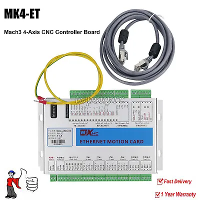 MK4-ET Mach3 4-Axis CNC Controller Board Ethernet Motion Card Ethernet Port Ty23 • $173.17