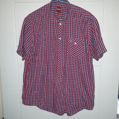 £12.99 • Buy Merc London Mens Multicolour Check Short Sleeve Collared Button-Up Shirt Size XL