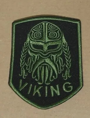 Viking Head Sew / Iron On Patch Pagan Norse God Odin Sheild  Badge Applique  • £1.99