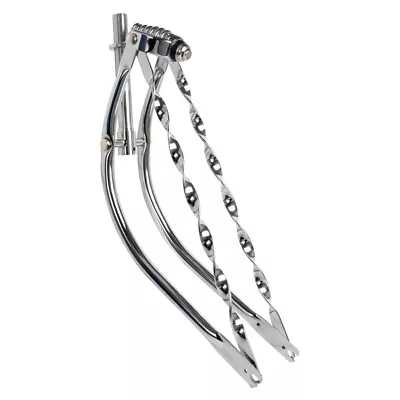 26  OG Lowrider Classic Bike Bicycle Bent Springer Fork 1  W/Twisted Bars Chrome • $74.95