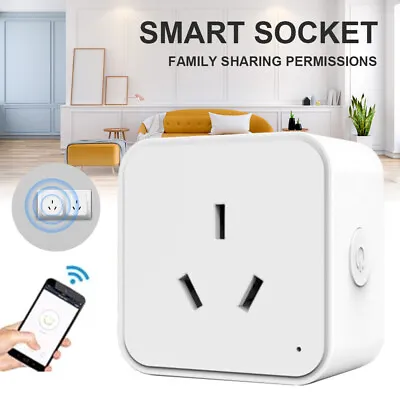 Tuya WiFi / Zigbee 16A Smart AU Socket Plug Voice Control For Alexa Google Home • $22.91