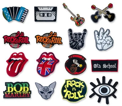 £2.78 • Buy Music Lover Collectors Rock N Roll Badges Iron On Sew On Embroidered Patches
