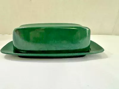 Vintage Melmac Color Flyte By Branchell -Dark Green Covered Butter Dish • $5