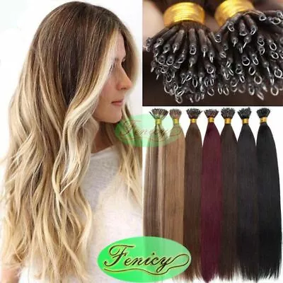 Nano Tip Hair Extensions Nano Micro Ring Beads Link Russian Remy 100% Human Hair • $88