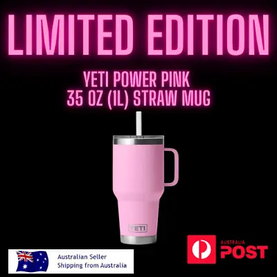 Yeti Rambler 1l Straw Mug Power Pink Rare Colour • $100.02