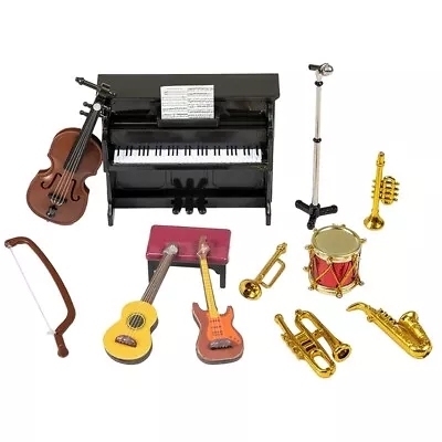  Miniature Musical Instrument Set 12PcsMini  Musical Instrument Model 7474 • $10.27