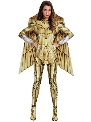 £29.99 • Buy Wonder Woman Gold 1984 Fancy Dress Costume Superhero Diana Prince Size 8-10