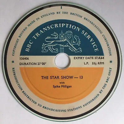 BBC Transcription The Star Show - 13. Spike Milligan Maureen Evans On CD • £5.95