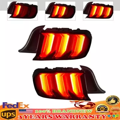 For 2015-2022 Ford Mustang LED Tail Lights Sequential Turn Signals Smoke Pair US • $277.41