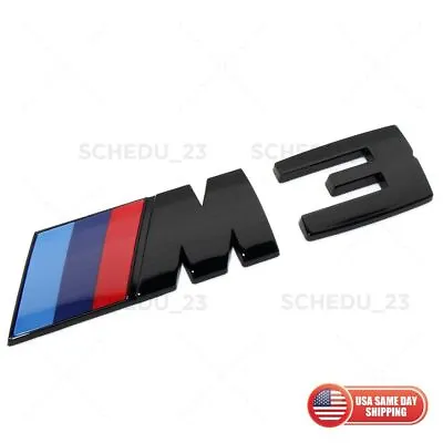 BMW F80 M3 Rear Trunk Gloss Black Competition Nameplate Emblem Badge Logo Sport • $25.99