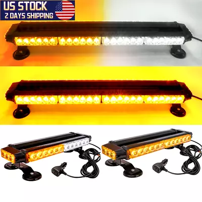 30/54 LED Emergency Strobe Light Bar Warning Rooftop Double Side Traffic Advisor • $47.68