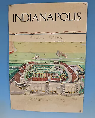 Indianapolis Speedway Artist Drawing Poster Artist Signed 1986 • $24.99