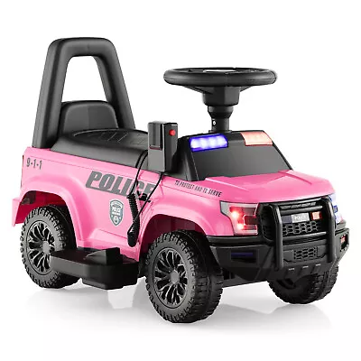 Electric Todders Toy Police Car 6V Battery Kids Ride On Car W/ Megaphone • £59.95