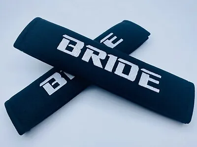 Jdm Bride Black V2 Seat Belt Drift Shoulder Comfort Pad Cover • $31.99