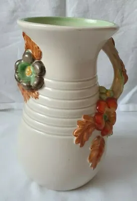 £89.99 • Buy Newport Pottery Clarice Cliff My Garden Art Deco Vase 907 Cream Green Orange 