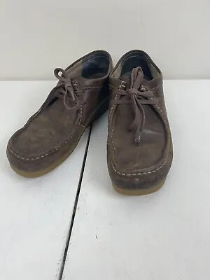 Men's Size 10  M Shoes Clarks  WALLABEE BOOTS Moccasin Lace Up • $30