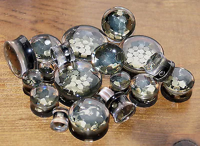 £5 • Buy Acrylic Ear Plugs Smoked Grey Iridescent Mermaid Scales Stretchers Tunnels