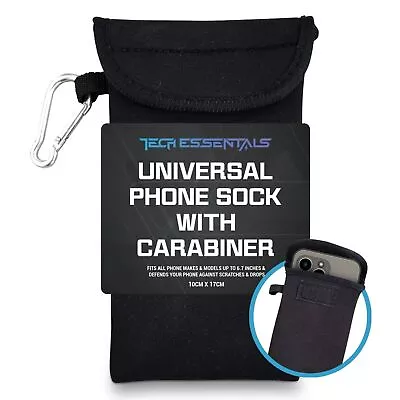 Neoprene Phone Case Sock Cover Pouch Universal Mobile To 6.7  For IPhone Samsung • £4.99