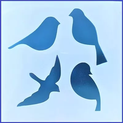 Flexible Stencil *BIRDS* Sitting & Flying Painting Card Making  Small Or Medium • $2.75