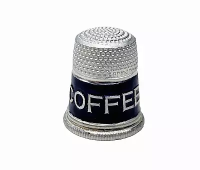 Vintage The Bell Coffee Advertising Thimble Logo Metal Aluminum Made In Germany • $7.47