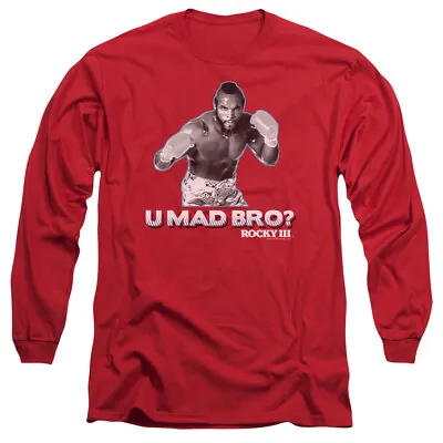 Rocky III Long Sleeve T-Shirt U Mad Bro Red Tee • $26.99