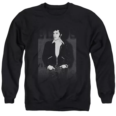 Elvis Presley Just Cool Crewneck Sweatshirt Licensed Music King Of Rock Black • $24.49