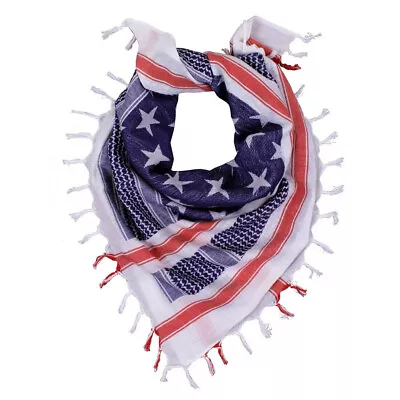 Stars And Stripes US Flag Tactical Shemagh Scarf Arab 100% Cotton • $9.50