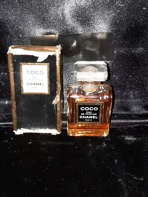 Vintage Chanel Coco Eau De Parfum Very Miniature Perfume Crystal 4 ML 90% Full • $54.99