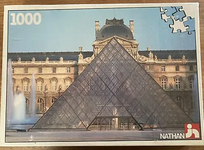 Louvre Pyramid Puzzle Nathan 1000 Piece Puzzle 94250 New Sealed VTG 1990 • $21.40