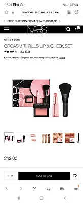 Nars Orgasm Lip & Cheek Gift Set Blusher Brush Lipstick BNIB • £29.99