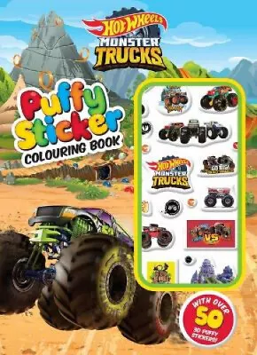 Hot Wheels Monster Trucks: Puffy Sticker Colouring Book (Mattel) • $12.13