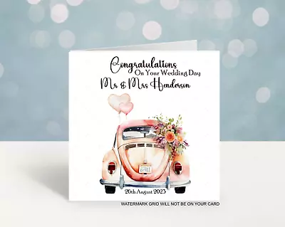 Personalised Wedding Card On Your Wedding Day Daughter Sister Granddaughter Any • £2.99