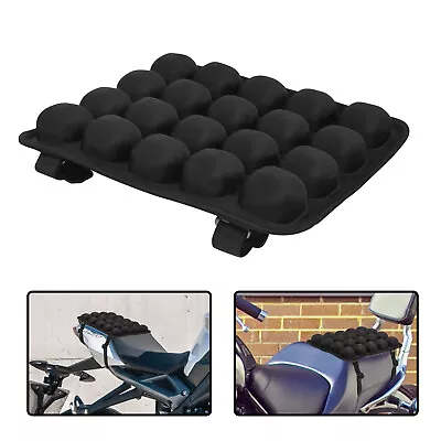 Universal Motorcycle Rear Back Seat Cushion Air Inflatable Cooling Pad Ride Mat • £23.99