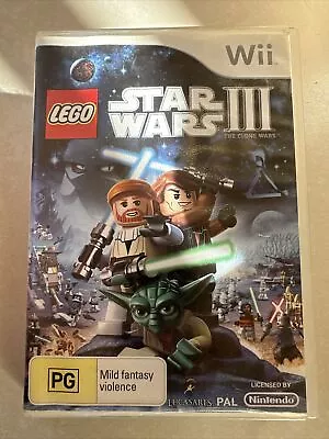 Lego Star Wars 3 - The Clone Wars - (Complete & Manual) ( Nintendo Wii 2008) • $14.95