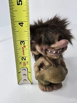 Vintage Norway Nyform Troll Handmade 4 Inches Tall Original Tag Sticker • $20