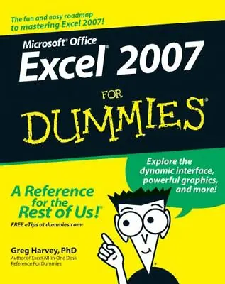 $4.95 • Buy Excel 2007 For Dummies By  , Paperback