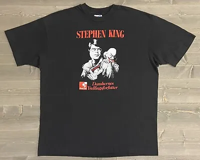 Rare 90’s Vintage Stephen King “The Dark Half” Danish Promo Shirt - Size XL • $200