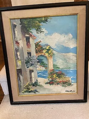 Navelli Signed Mediterranean Style Framed Oil Painting • $265