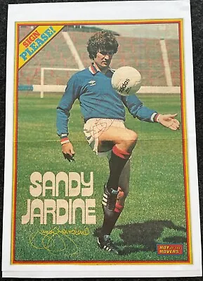 £30 • Buy Sandy Jardine Rangers Fc 1966-1982 Scotland Int Rare Original Autographed Poster