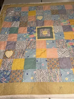 Vintage Handmade Patchwork Quilt 59x58 #188 • $8.95