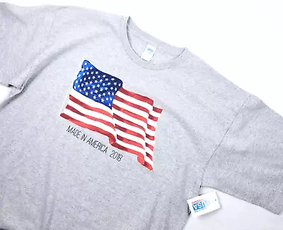 Made In America T Shirt Patriotic USA Flag Short Sleeve Mens L 2018 NEW • $11.80