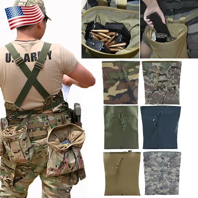 Military Tactical MOLLE Large Dump Pouch Magazine Drop Pouch Utility Waist Bag • $9.89