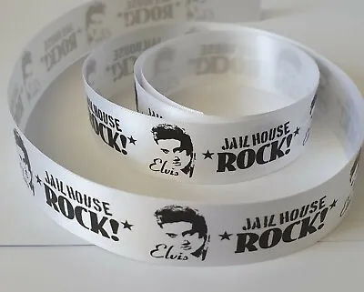 Elvis Presley Jailhouse Rock Ribbon 25mm Various Lengths/colours Cake Ribbon • £1.50