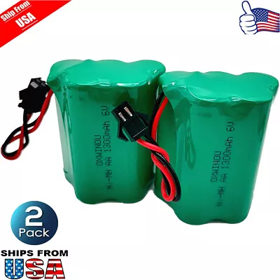 2x 6V Ni-MH AA 1300mAh Battery For 80 Led Solar Bulbs Light Power Toy SM2P 5SW • $17.98